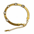 Bracciale Ritmo di Cristalli | 17,5-22cm | in acciaio inox