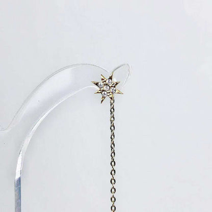 Orecchino “Astro Sottile” – Pendente Raffinato dal Segno Celestiale