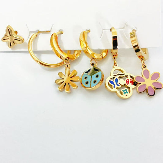 Set 6 Orecchini Pendenti Mix & Match – Stile Allegro e Moderna Fantasia