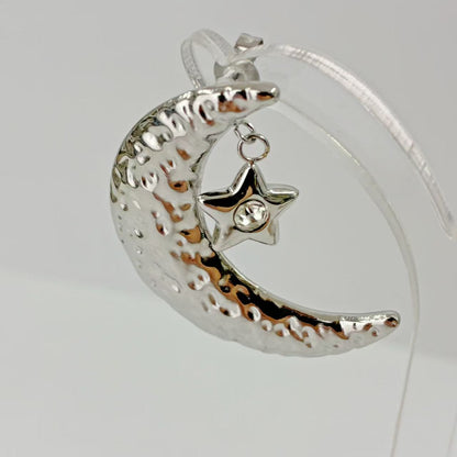 Orecchini “Luna & Stella Dorata” – Eleganza Celestiale e Charme Brillante