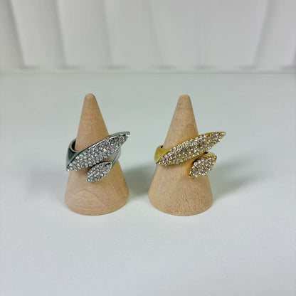 (A140)Anello pave’ regolabile in acciaio inox