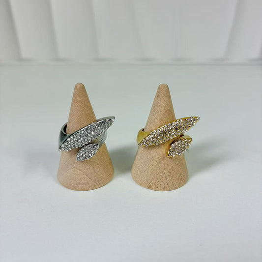 (A140)Anello pave’ regolabile in acciaio inox