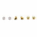 Set 6 orecchini “Tris Gentle” | in acciaio inox