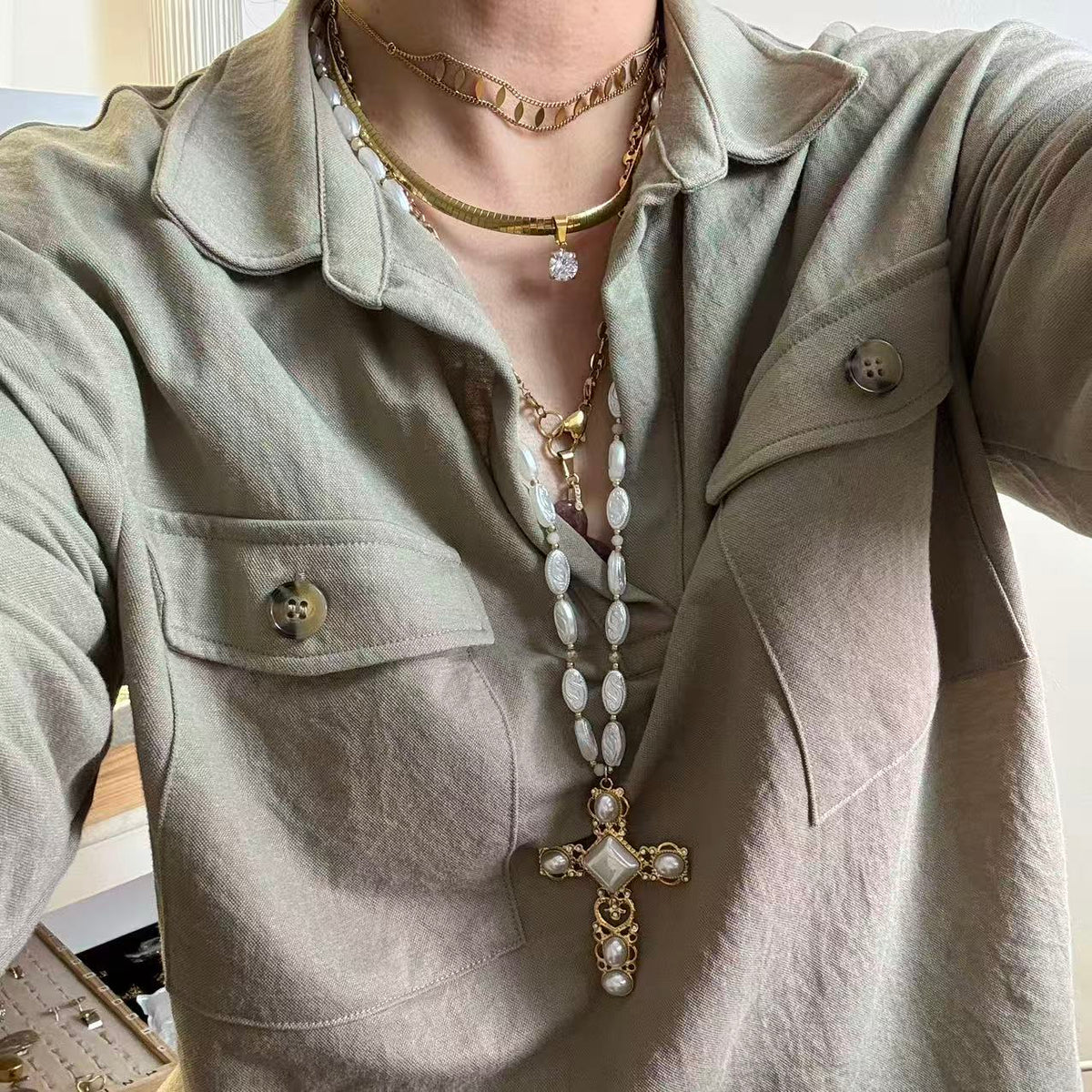 Collana Cattedrale | 85cm | in acciaio inox