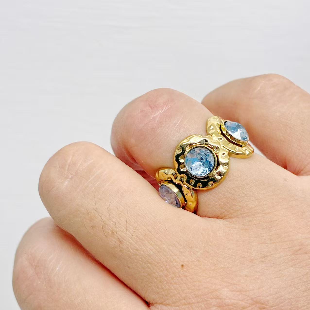 Anello “Battito Triplo” | in acciaio inox