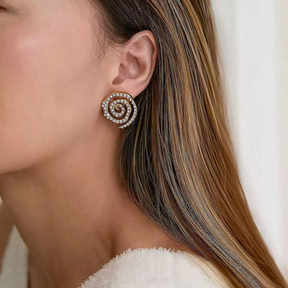 Orecchini “Crystal Spiral” – Spirali Brillanti