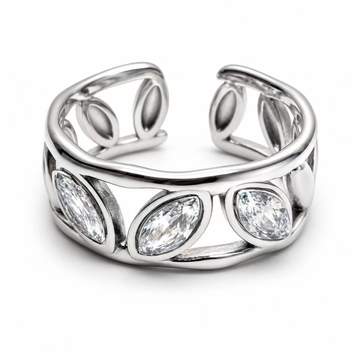 Anello “Fronda” | in acciaio inox