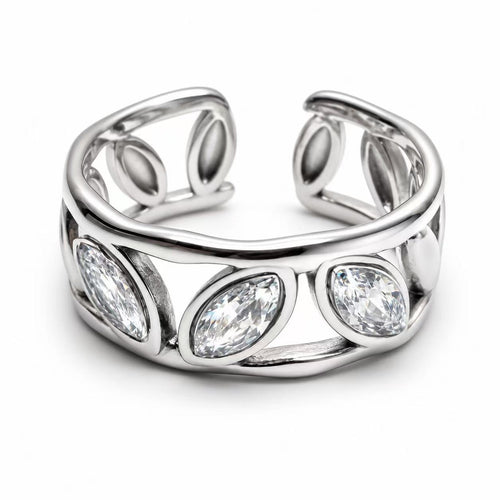 Anello “Fronda” | in acciaio inox