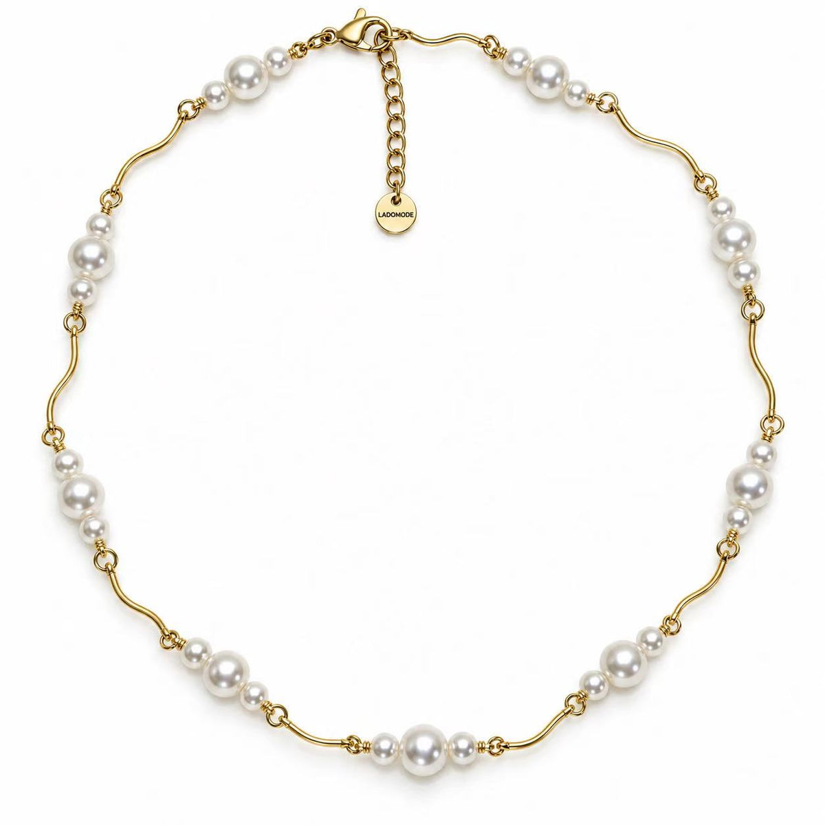 Collana Onde e Perle | in acciaio inox