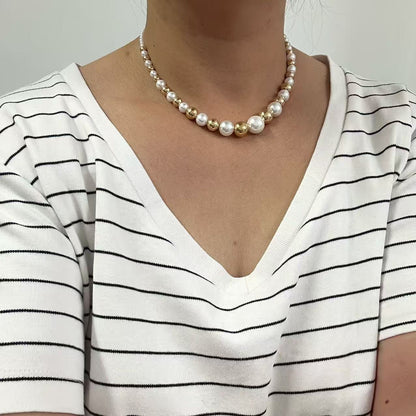 (C300)Collana sfere bicolori