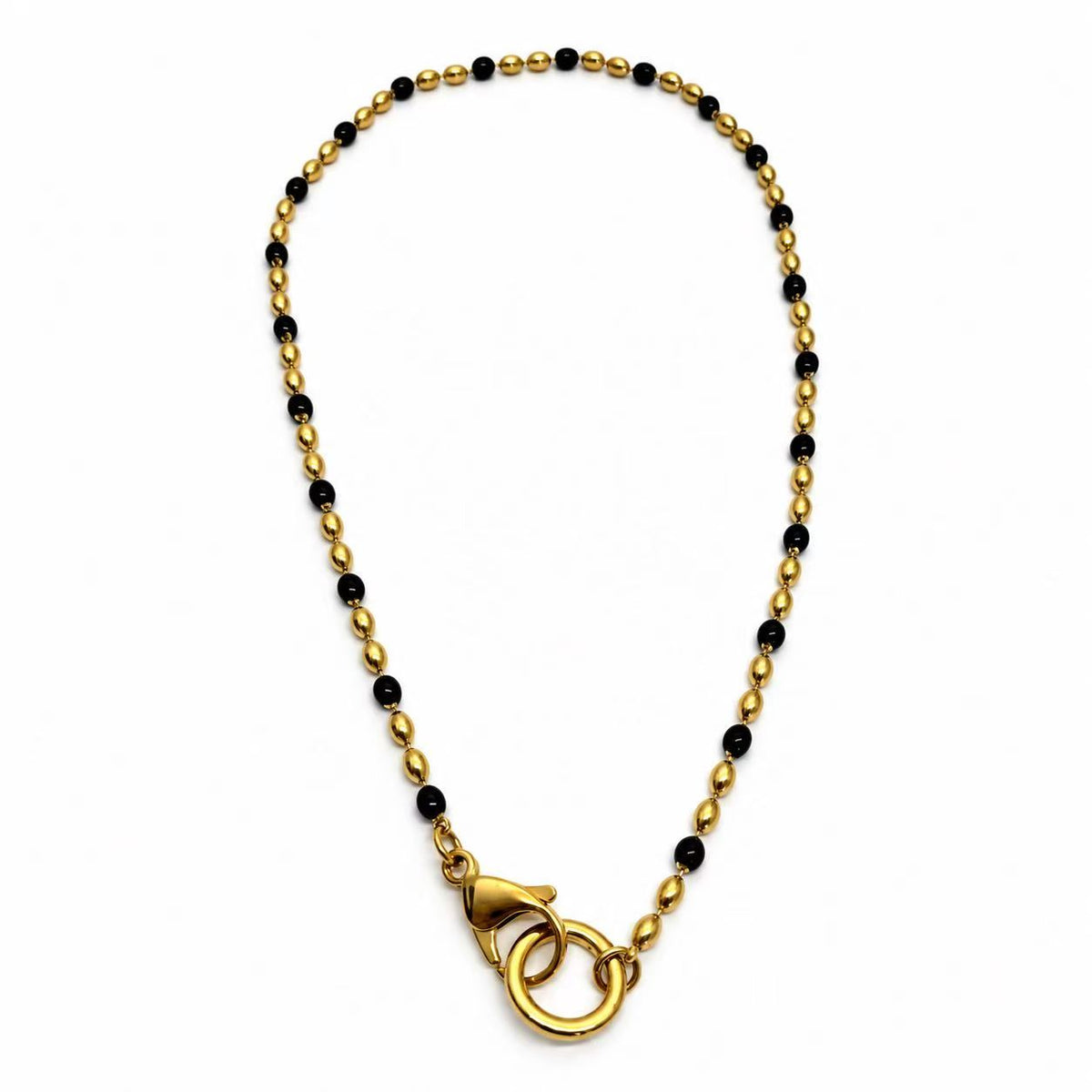 Collana con il moschettone acciaio 42cm