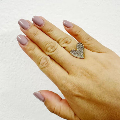 (A147)Anello cuore chevalier regolabile