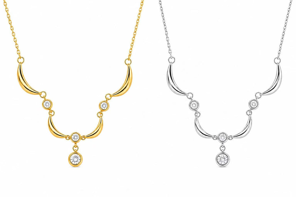 Collana  Mezzaluna | in acciaio inox