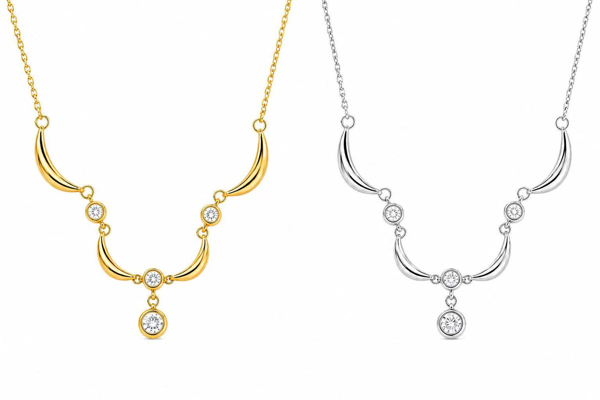 Collana  Mezzaluna | in acciaio inox