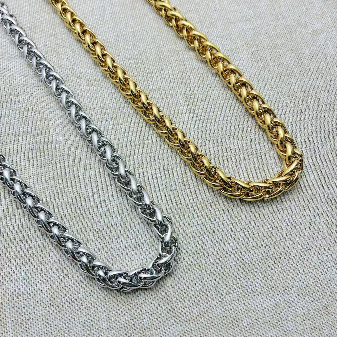 (C343)Collana Uomo Catena Spessa in Acciaio 55CM