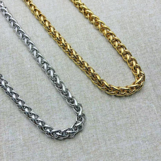 (C343)Collana Uomo Catena Spessa in Acciaio 55CM