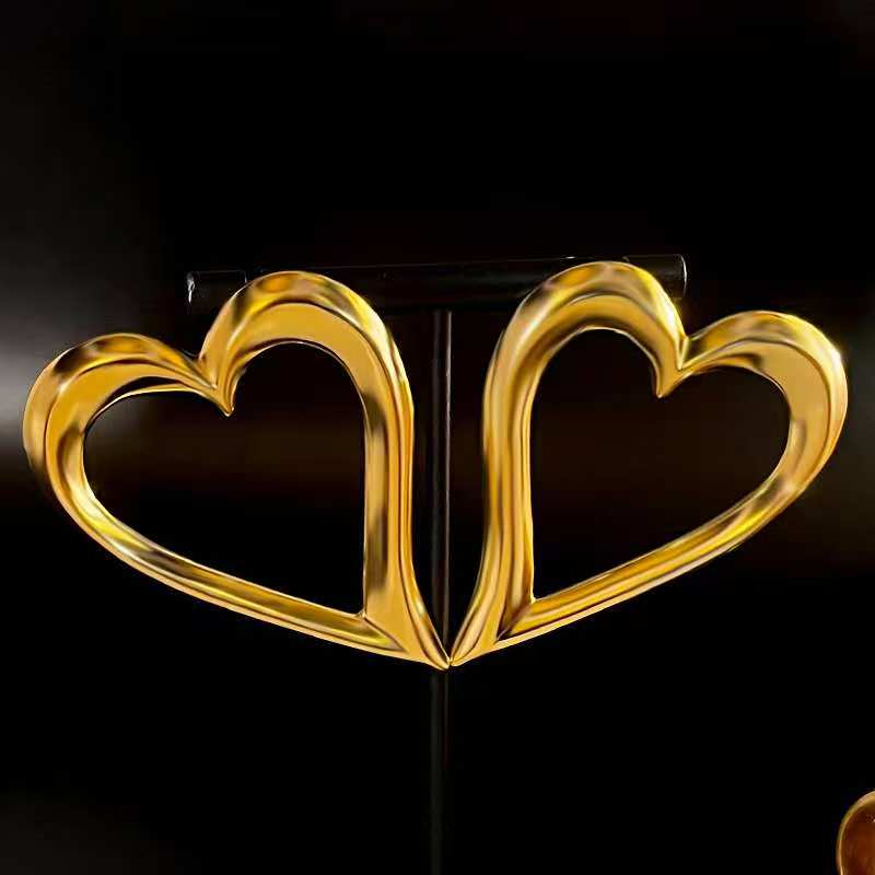 (O210) Orecchini Donna Cuore Vuoto