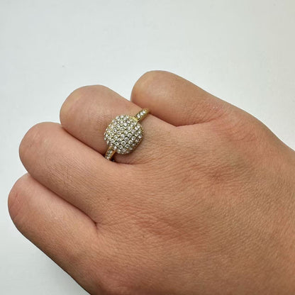 (A161)Anello chevalier quadrato piccolo