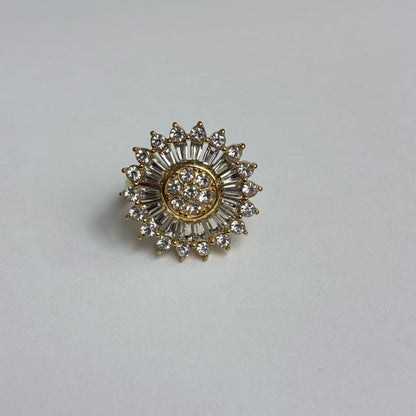 Anello Fiore di Zirconi – Acciaio Inossidabile