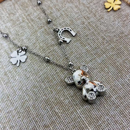 Collana con Charms Portafortuna e Teddy Bear