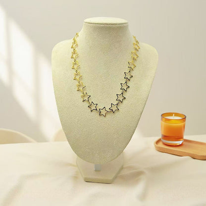 (C312)Collana stelle in acciaio inox