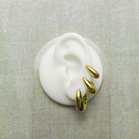 (O185)Set orecchini 3 pezzi ovali