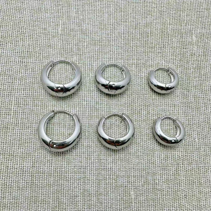 (O158)Set 3 orecchini cerchi (3 misure diverse)