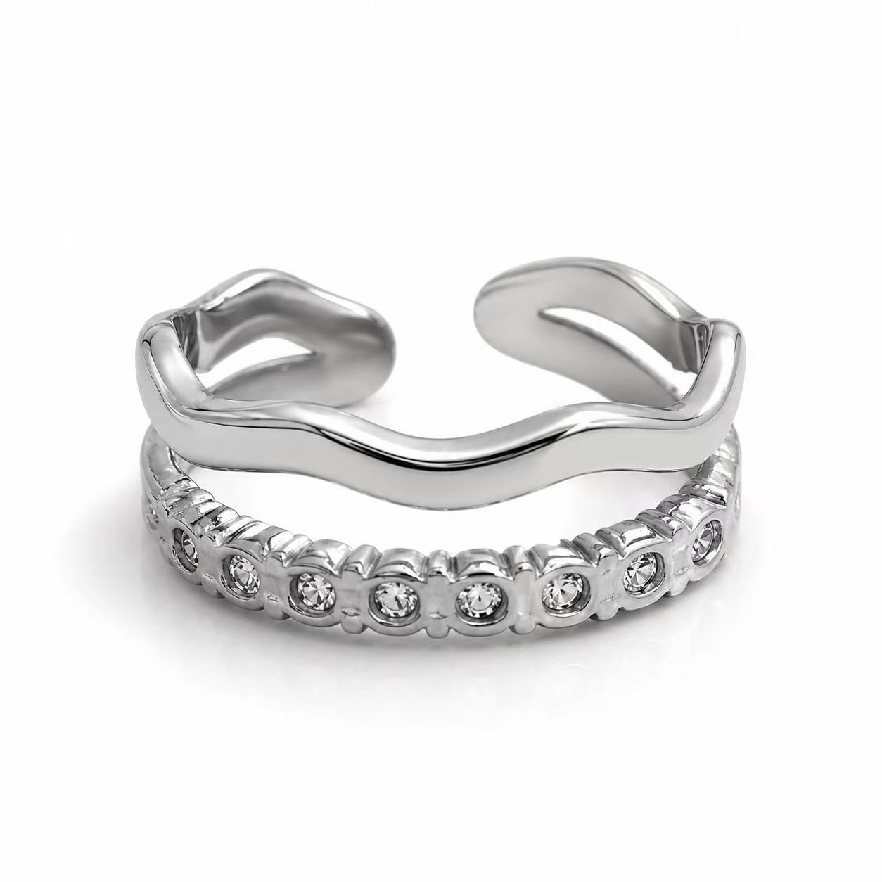 Anello “Cadenza” | da mignolo | in acciaio inox