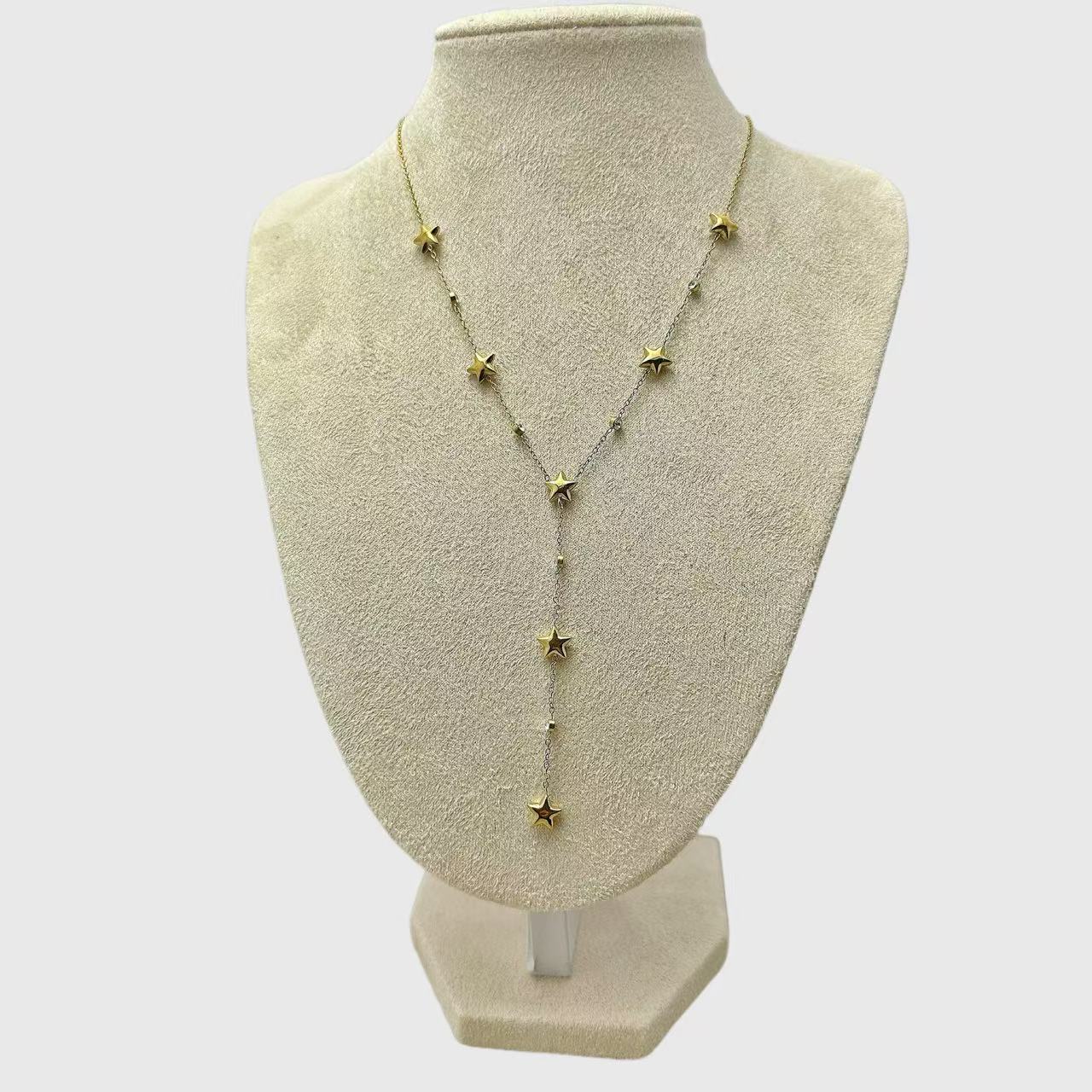 (C295)Collana stelline e puntini luce