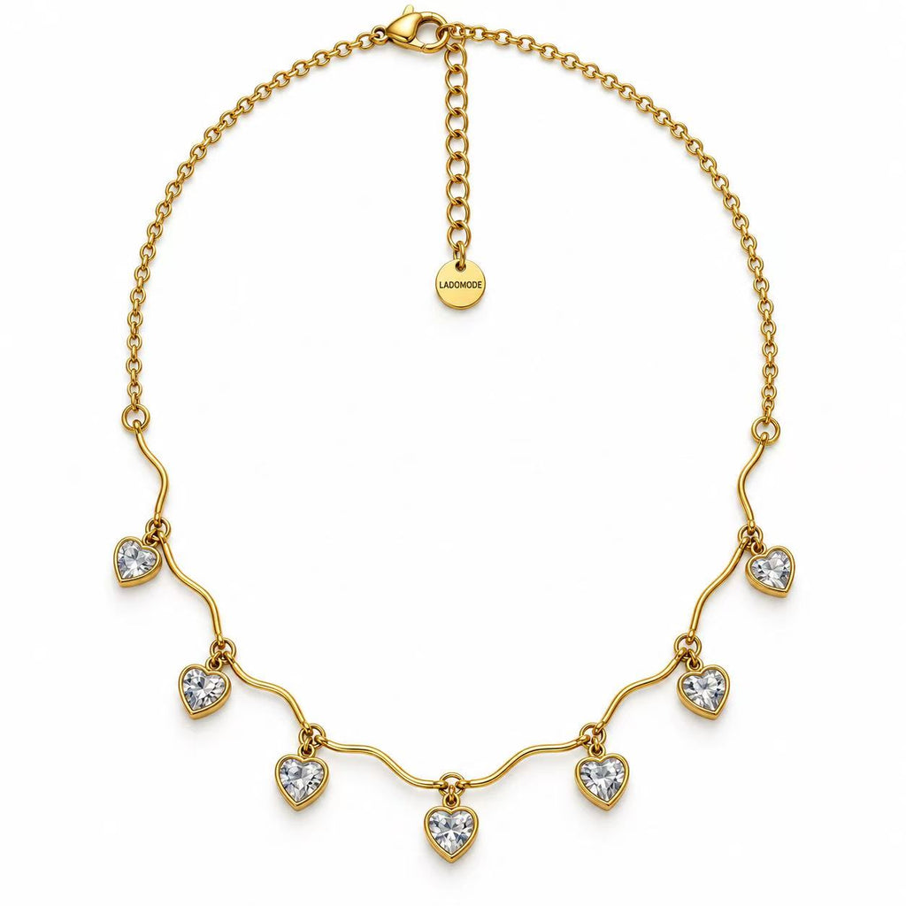 Collana Ghirlanda di Cuori | in acciaio inox