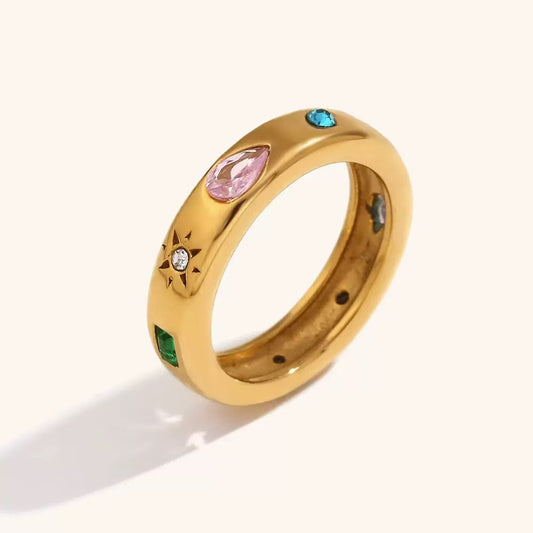 Anello “Segni Celesti” – Racconto Simbolico in Dettagli Incisi