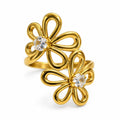Anello Petali Gemelli | in acciaio inox