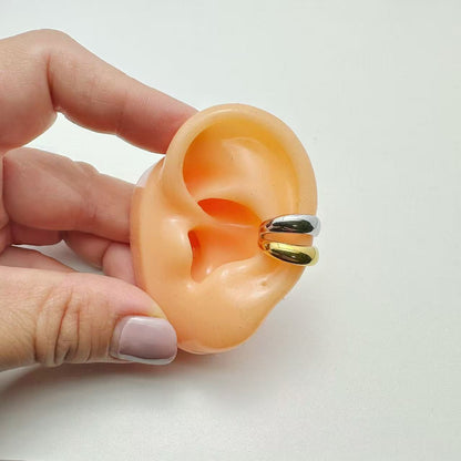 (E033)Ear cuff bicolore