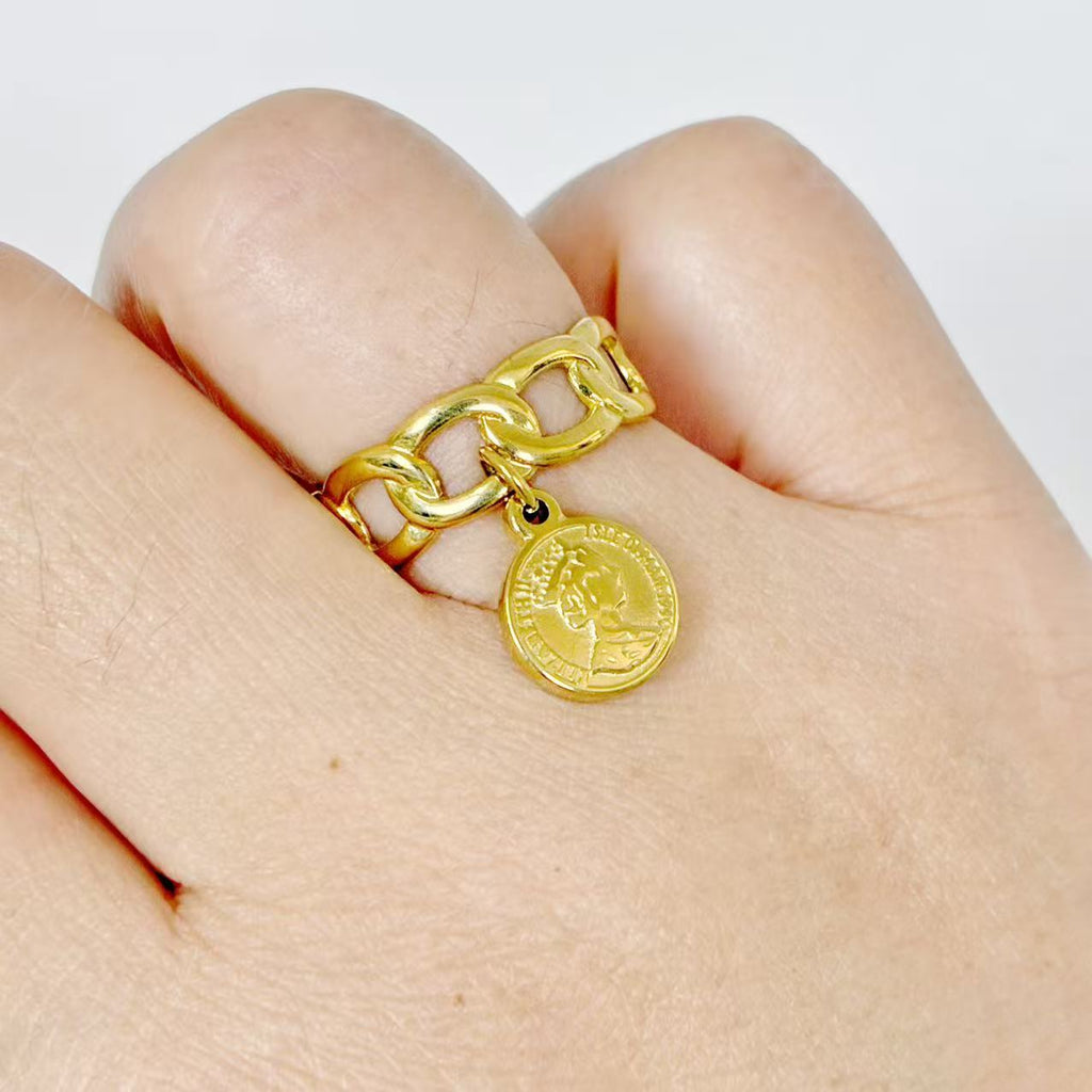 Anello “Medaglione del Fato” | in acciaio inox