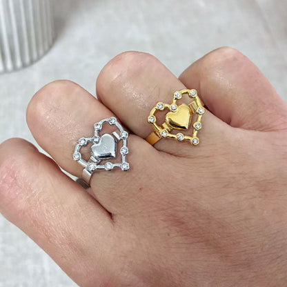 Anello Cuore con Zirconi