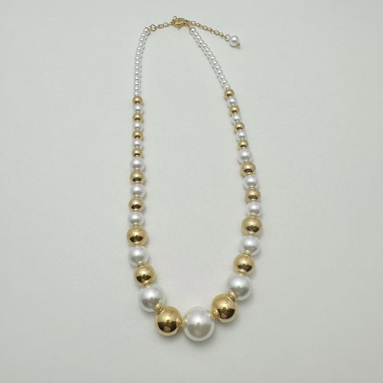 (C300)Collana sfere bicolori