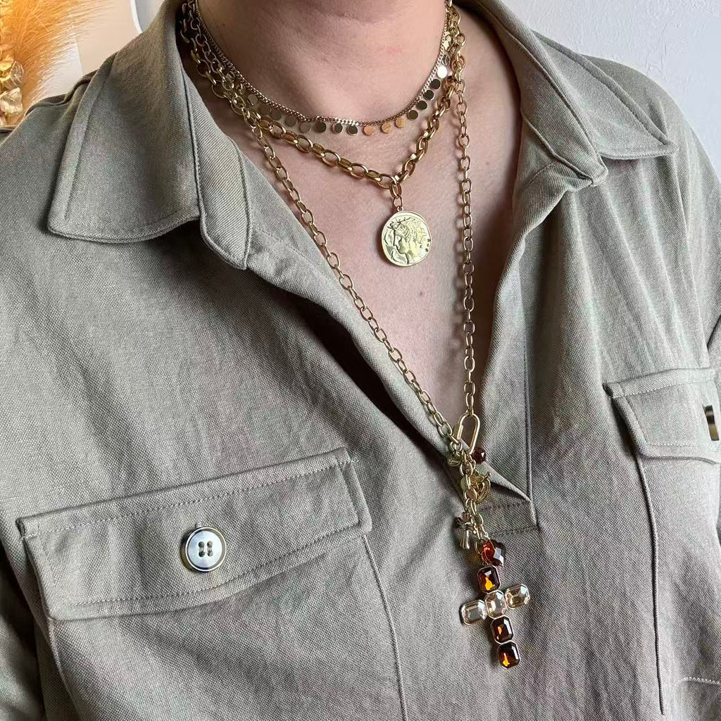 Collana medaglia | 47cm | in acciaio inox