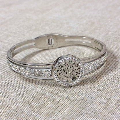 Bracciale rigido Albero Della vita con la chiusura a molla