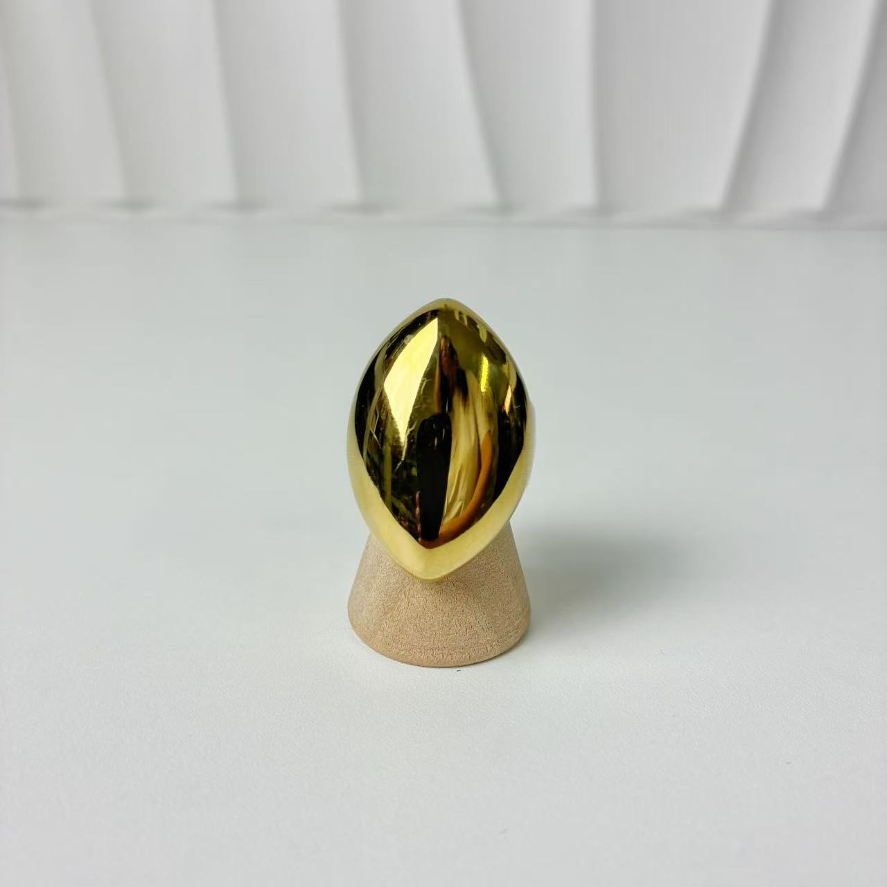 (A134)Anello ovale regolabile in acciaio inox