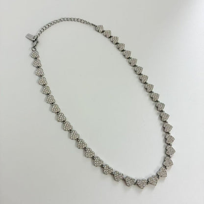 (C364)Collana a cuori con zirconi scintillanti
