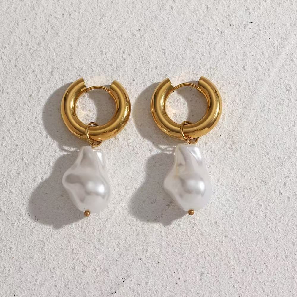 Orecchini “Perla Errante” | in acciaio inox