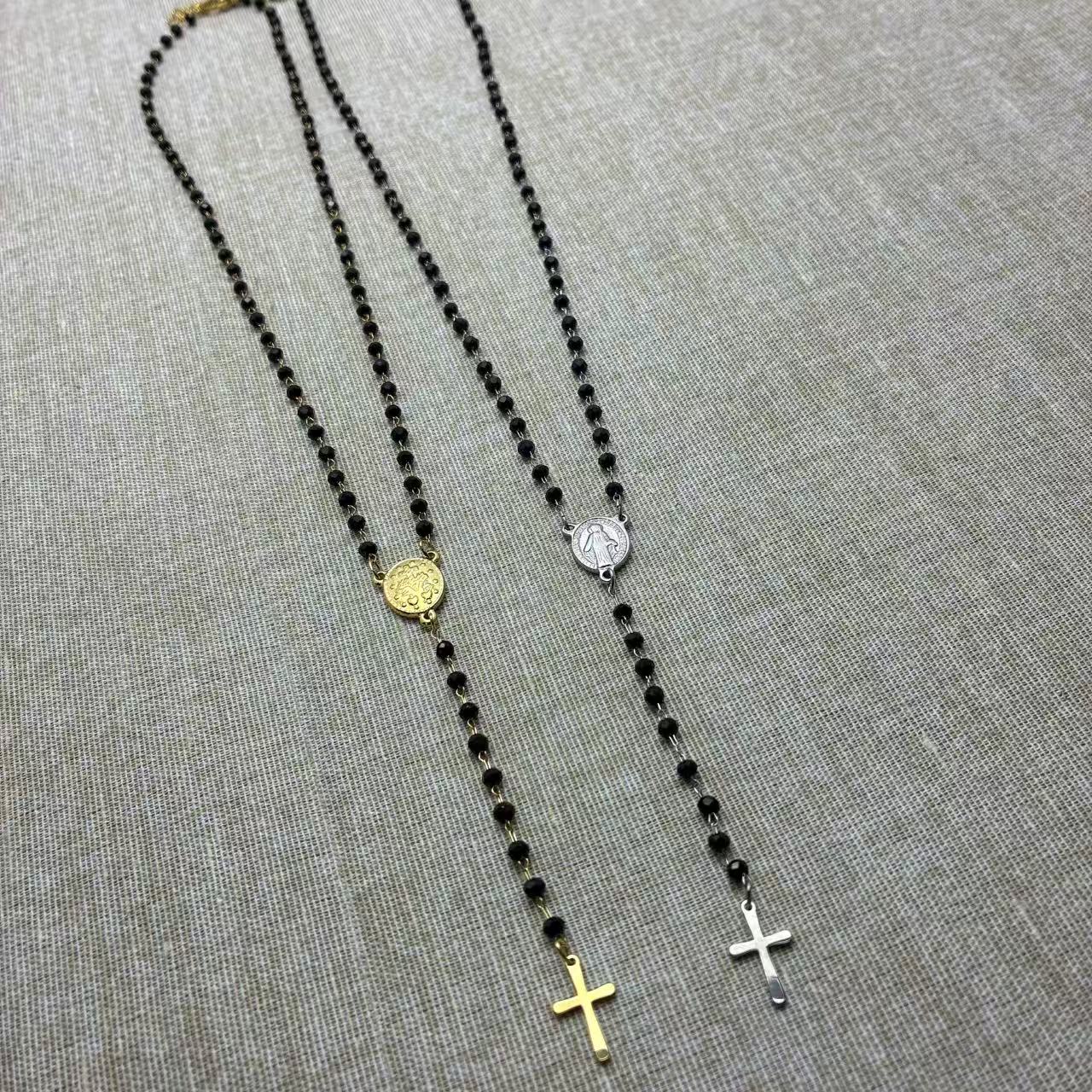 (C353)Collana rosario 45cm