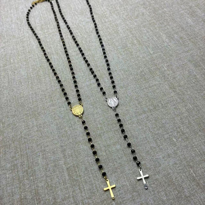 (C353)Collana rosario 45cm