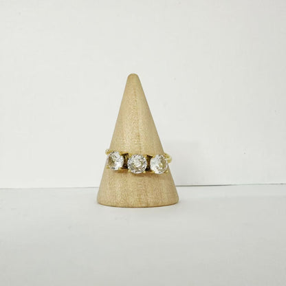 (A148)Anello trilogy gold regolabile