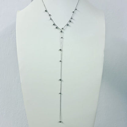 Collana palline con pendente lungo