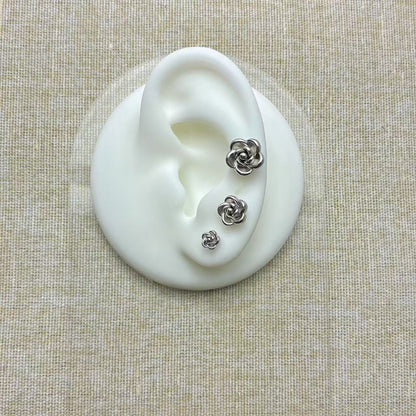 (O234)Set orecchini 3 pezzi rose