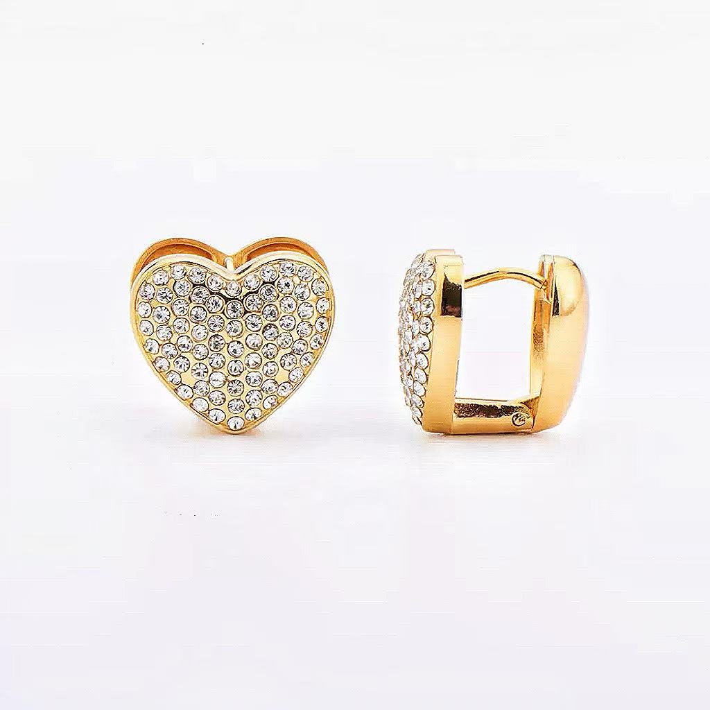 Orecchini Cuore Brillante – Gold & Cristalli