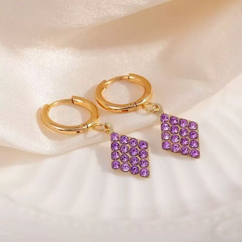 [Offerte] Orecchini "Geometria Brillante" rombo – Pendenti a Losanga con Micro-Pavé