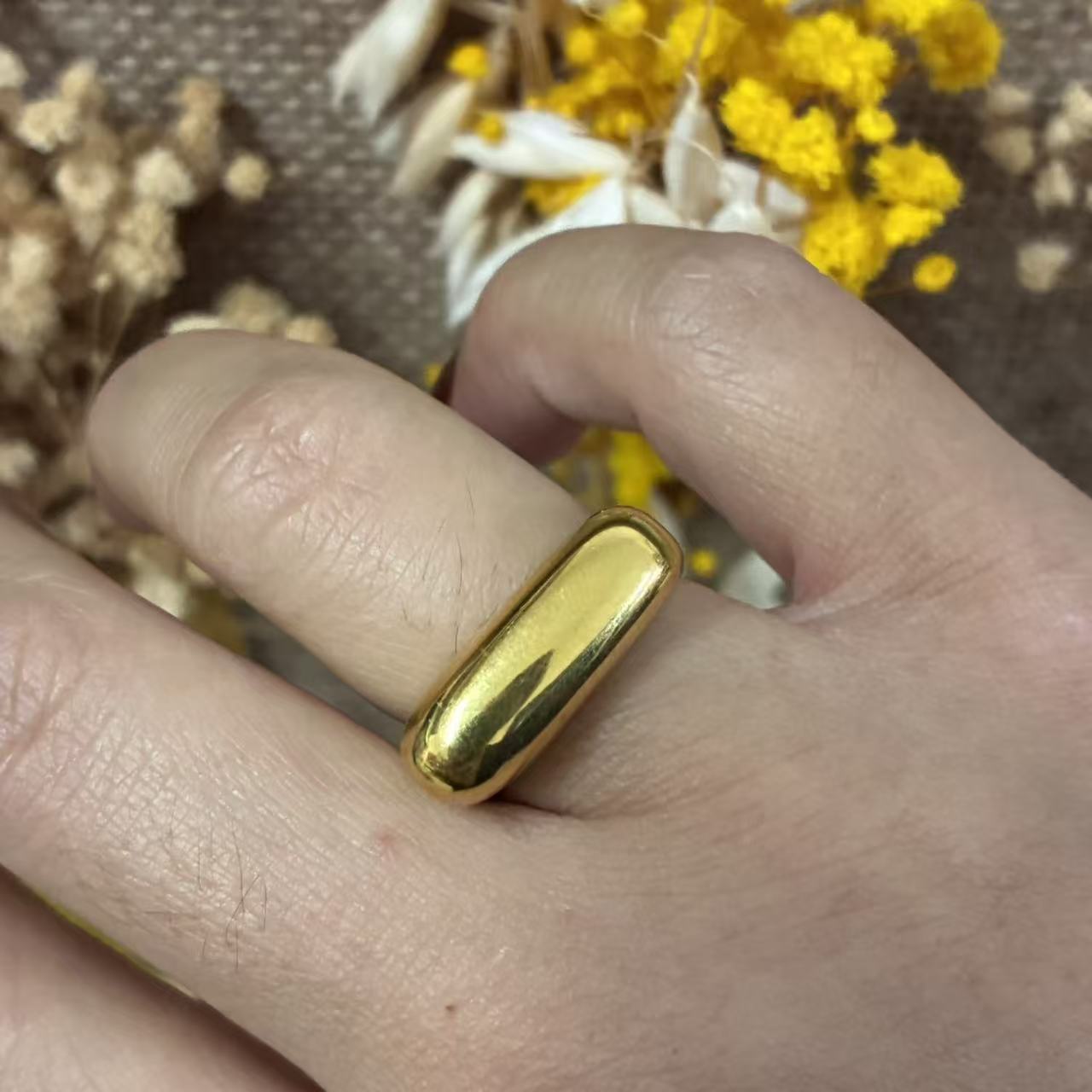 Anello bombato minimal