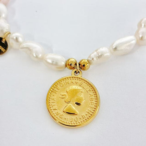 Bracciale elasticizzato con le perle | in acciaio inox
